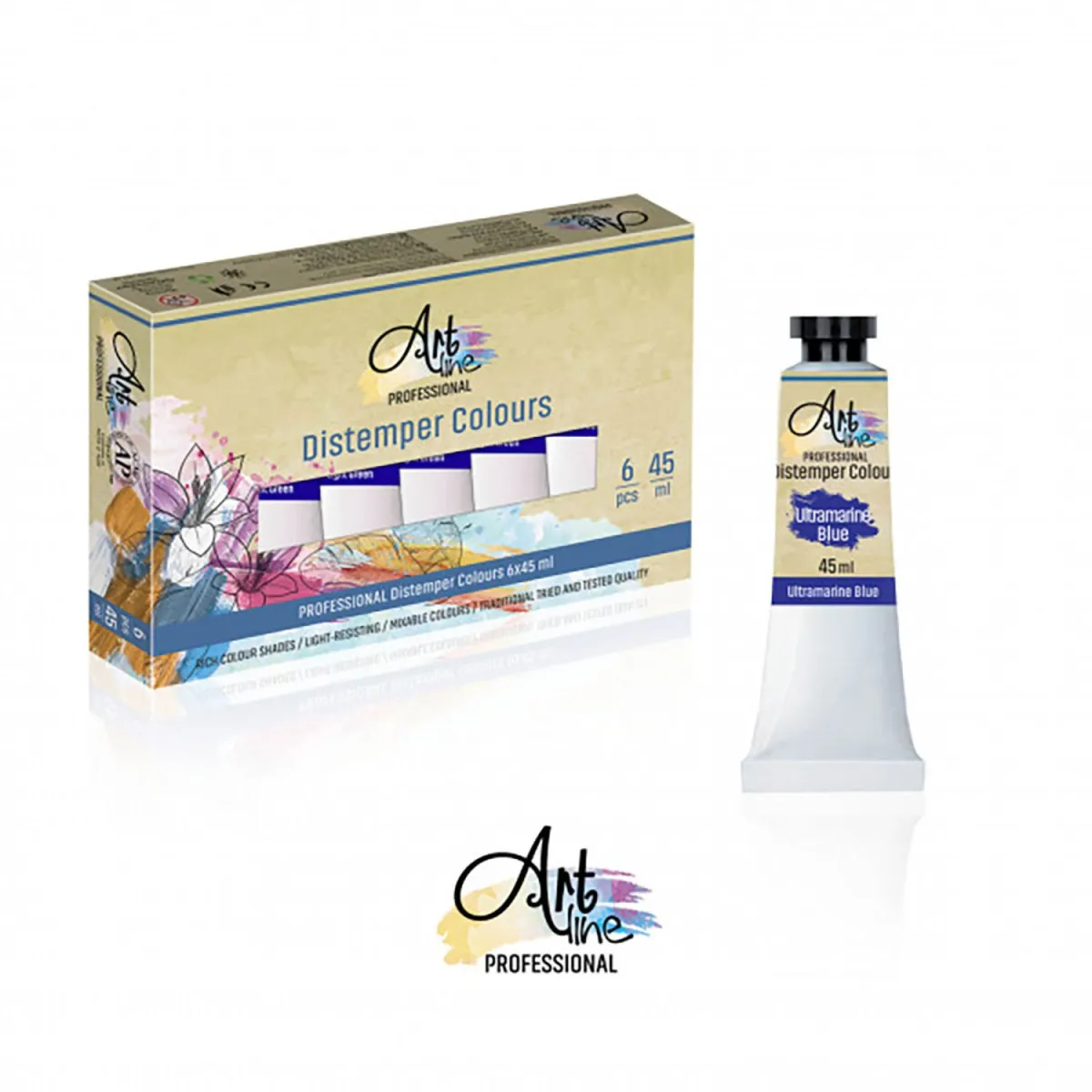 ARTLINE Tempera ultramarin plava 6kom 45 ML