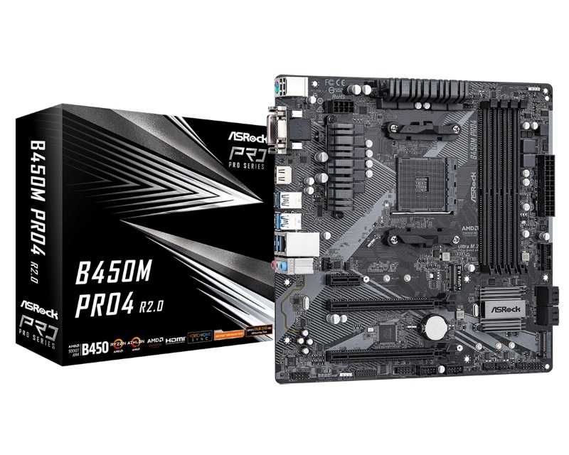 ASROCK Matična ploča B450M PRO4 R2.0