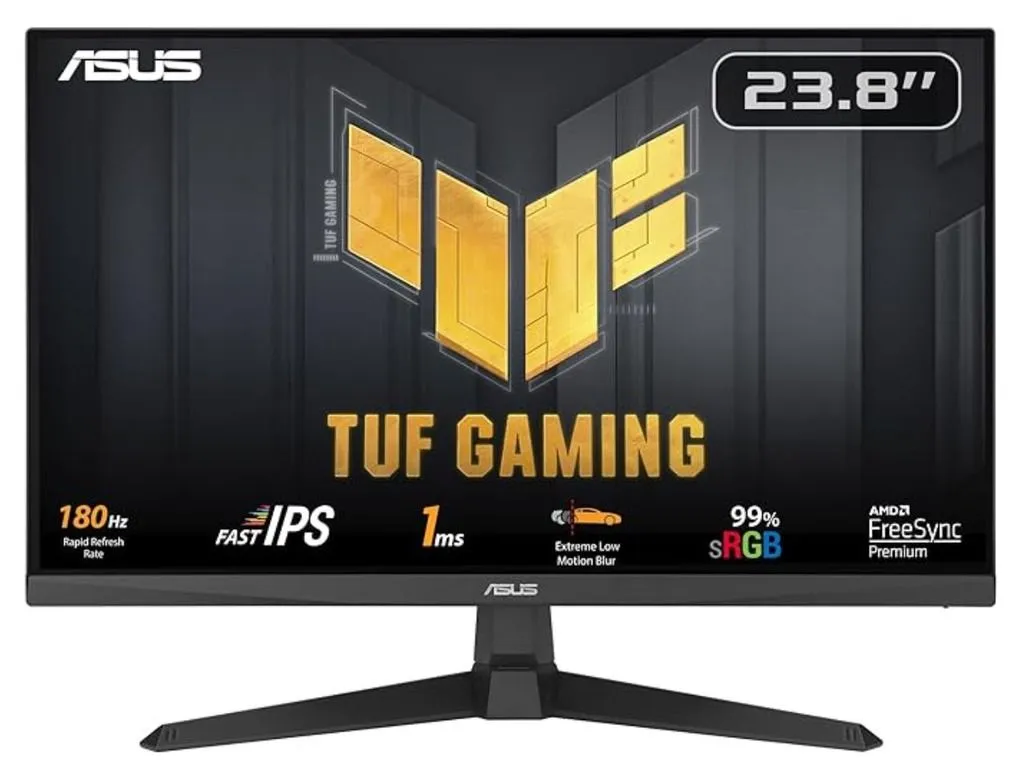 ASUS Monitor TUF VG249Q3A 23.8"/IPS/1920x1080/180Hz/1ms GtG/HDMIx2,DP/freesync/VESA/zvučnici/crna