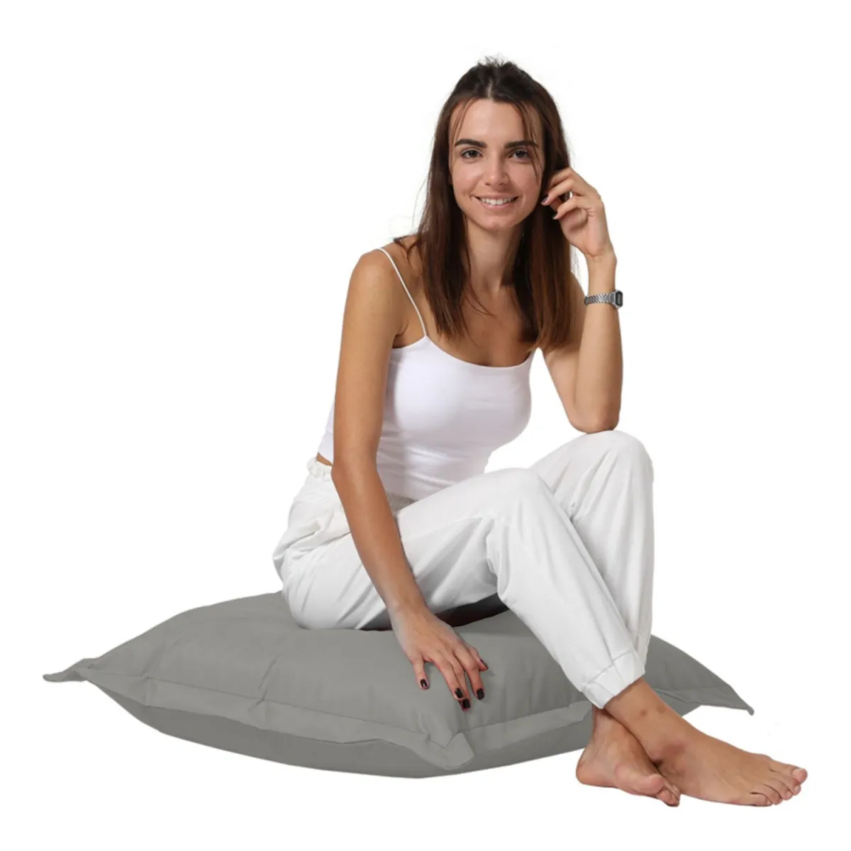 ATELIER DEL SOFA Baštenski jastuk Cushion 70x70cm, siva