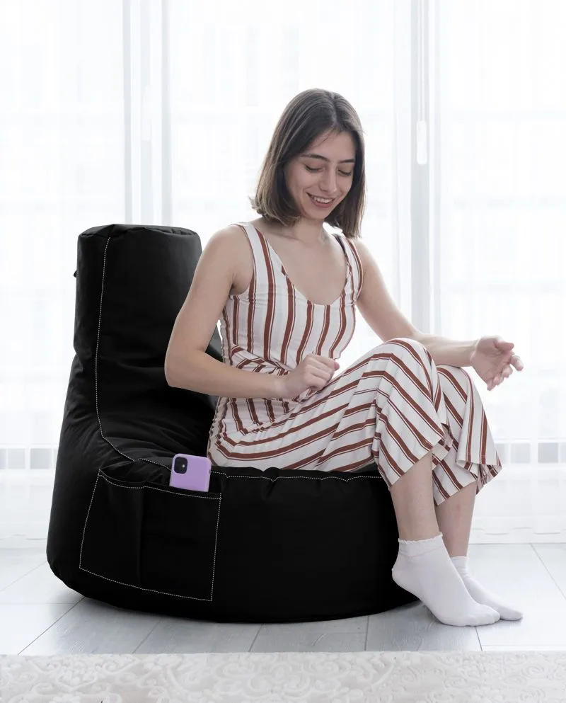 ATELIER DEL SOFA Baštenski lazy bag Eva sport, crna