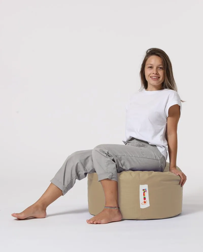 ATELIER DEL SOFA Baštenski lazy bag - tabure Round, krem