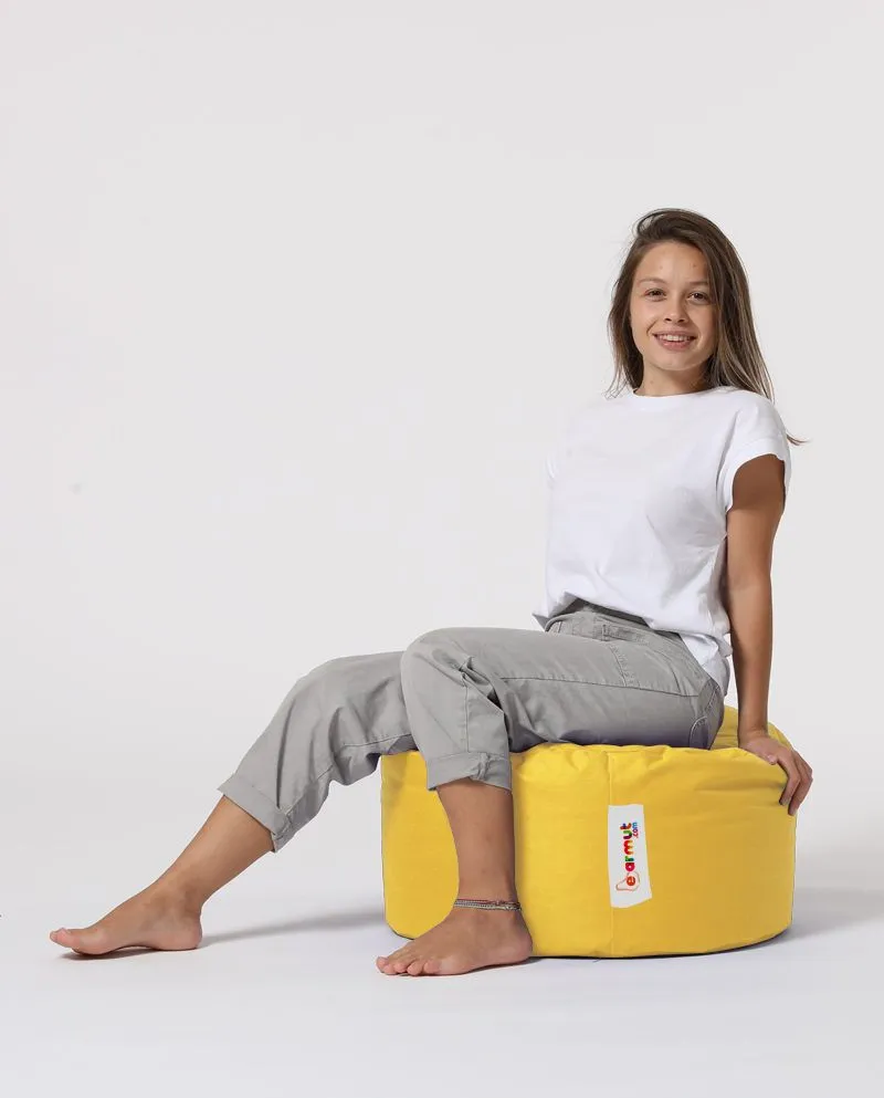 ATELIER DEL SOFA Baštenski lazy bag - tabure Round, žuta
