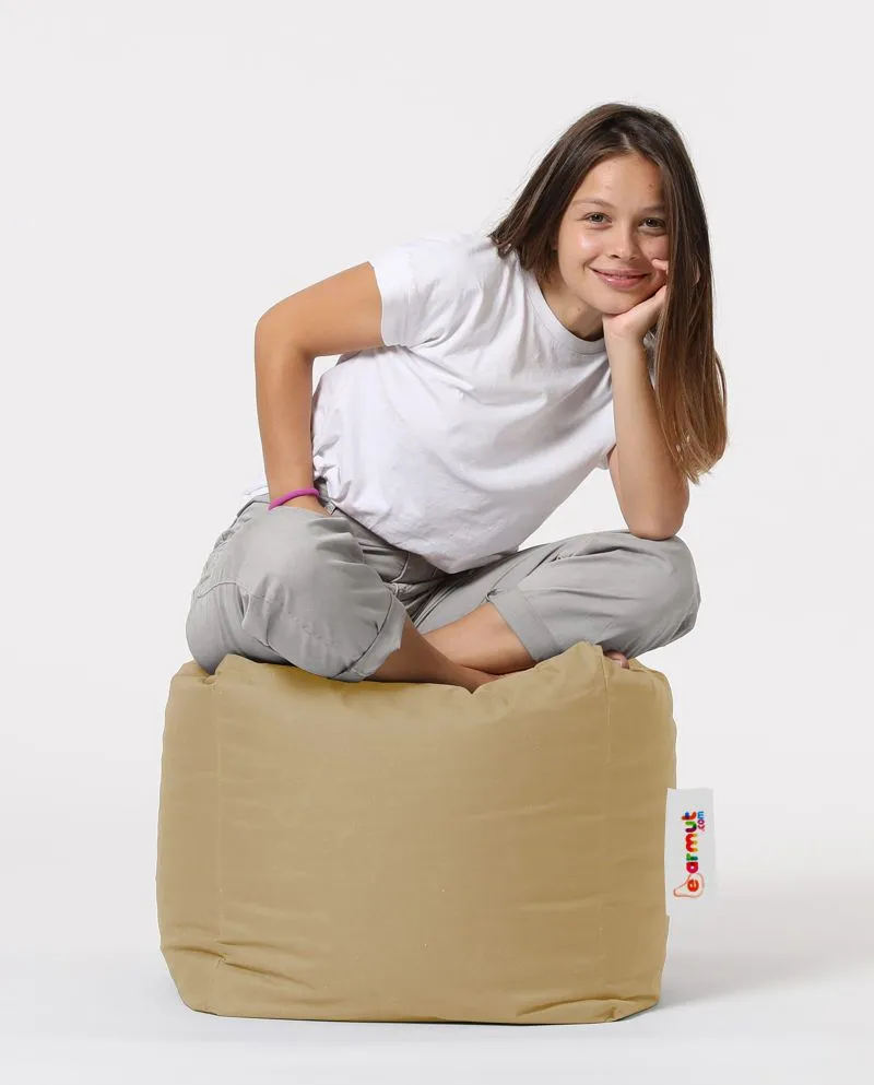 ATELIER DEL SOFA Baštenski lazy bag - tabure Square, krem