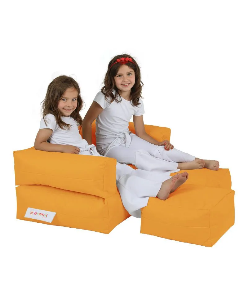 ATELIER DEL SOFA Baštenski lazy bag za decu 3u1 Kids double seat, narandžasta