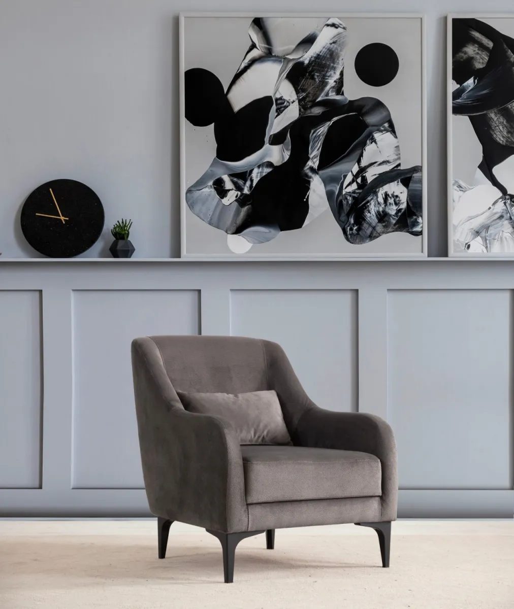 ATELIER DEL SOFA Fotelja Astana, antracit