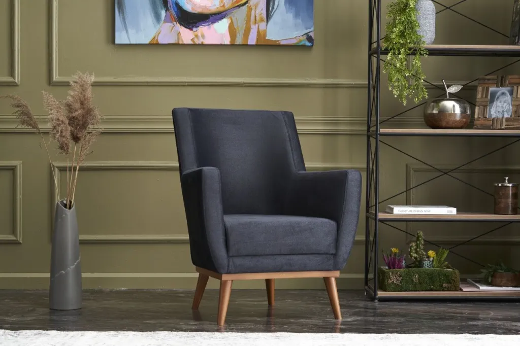ATELIER DEL SOFA Fotelja Gonca, antracit