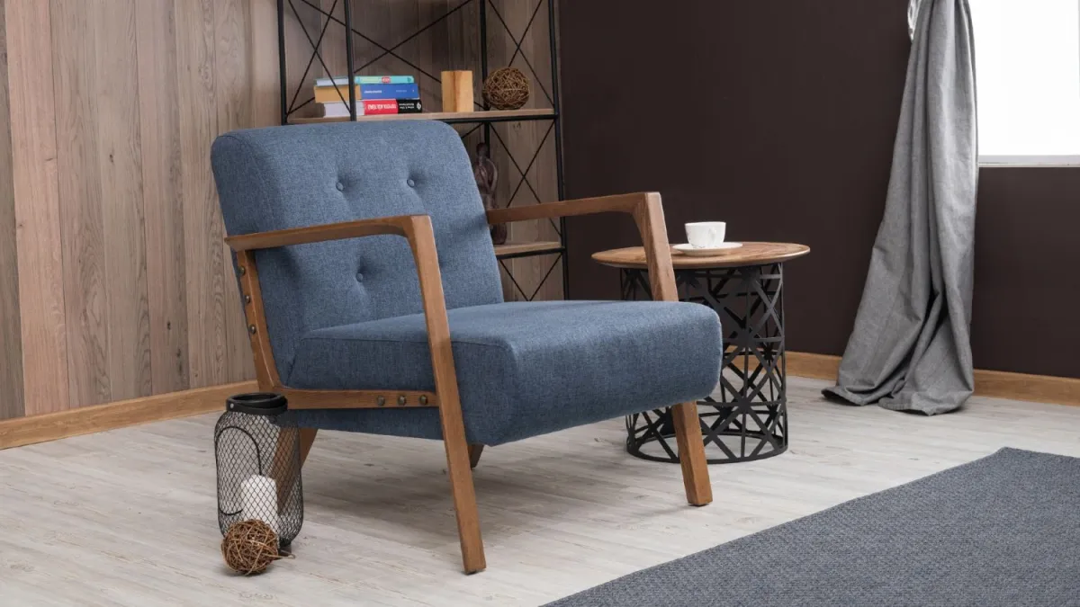 ATELIER DEL SOFA Fotelja Kemer, plava