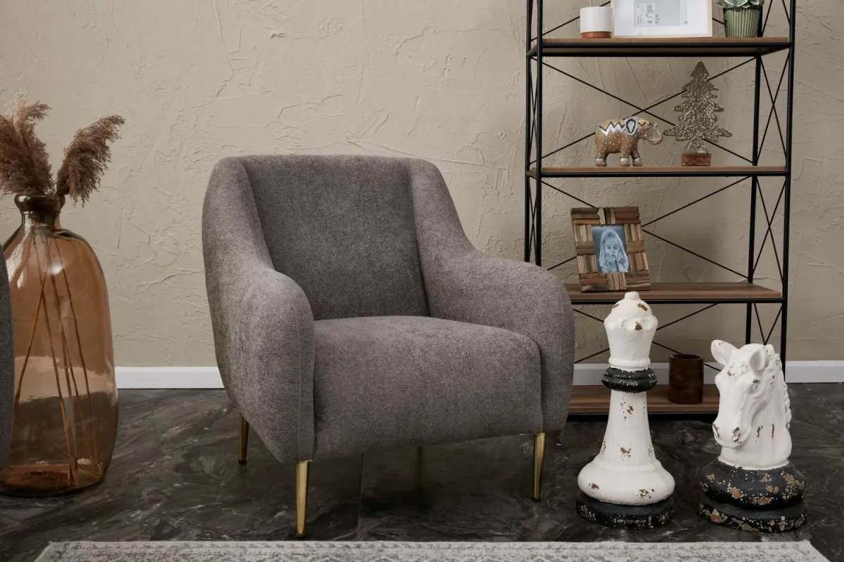 ATELIER DEL SOFA Fotelja Simena, siva