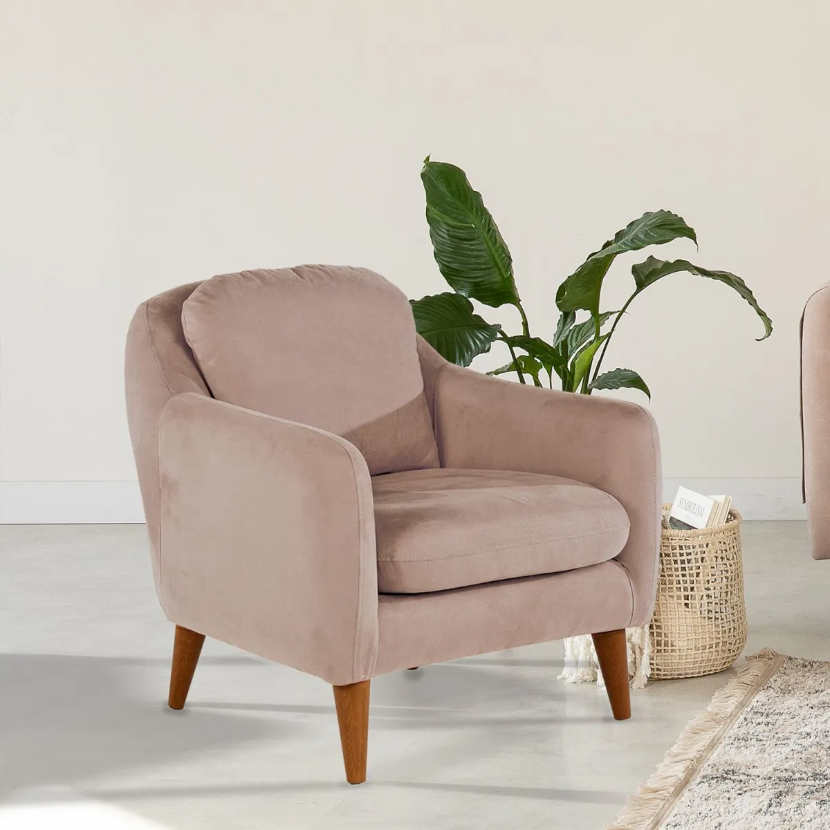 ATELIER DEL SOFA Fotelja Soli Berjer, bež