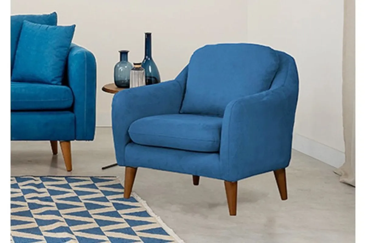 ATELIER DEL SOFA Fotelja Soli Berjer, tamnoplava