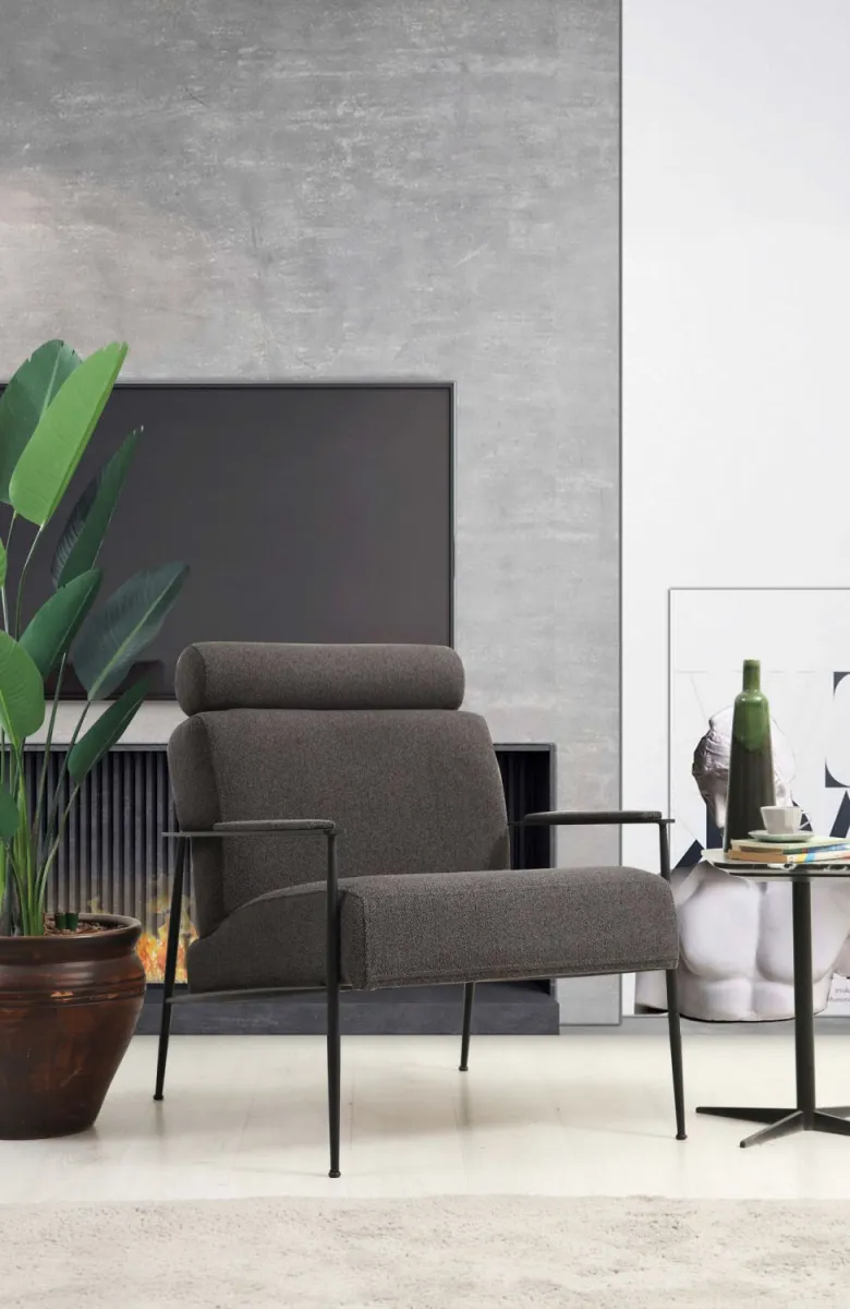 ATELIER DEL SOFA Fotelja Toscana, siva
