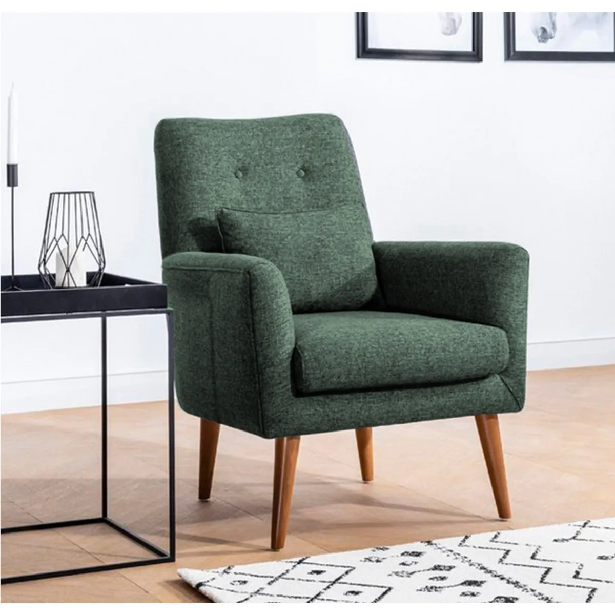 ATELIER DEL SOFA Fotelja Zeni, zelena