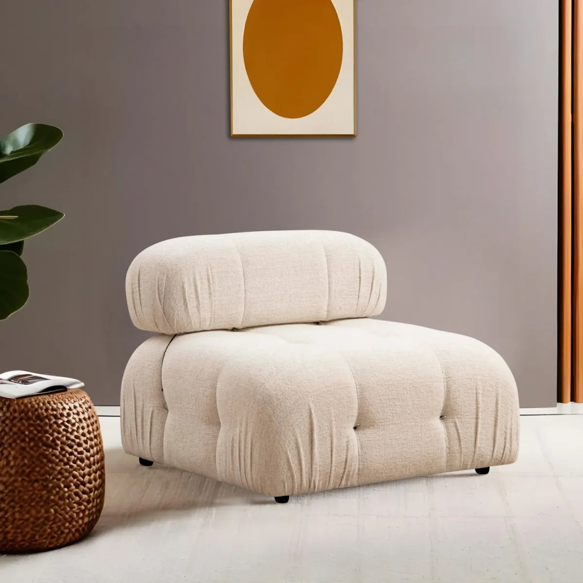 ATELIER DEL SOFA Sofa Bubble O1, svetlo krem