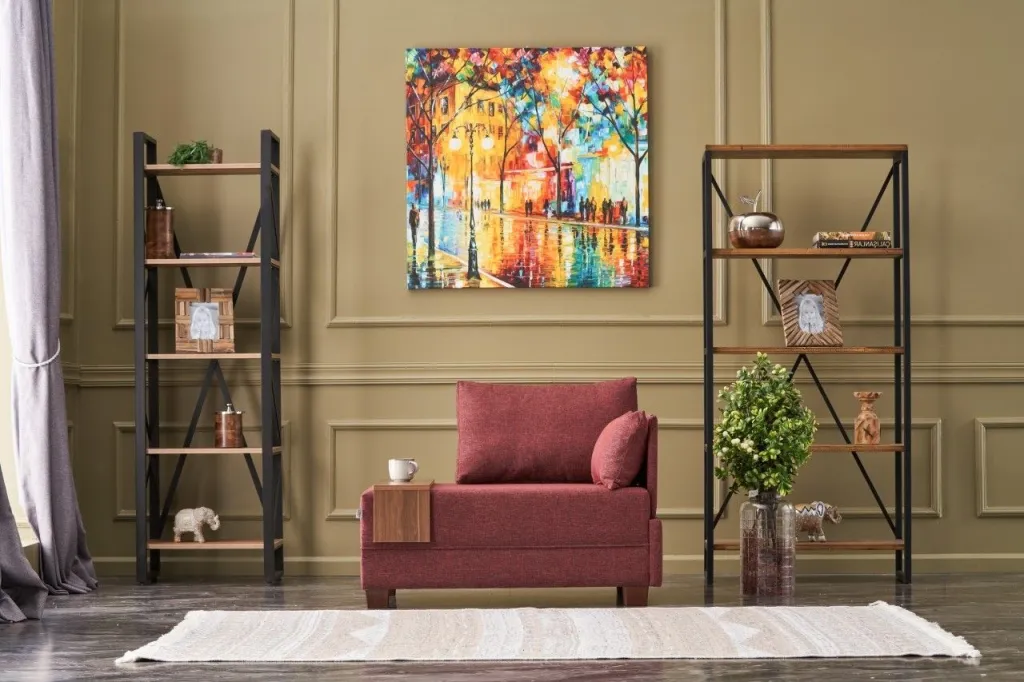 ATELIER DEL SOFA Ugaona sofa Fly, desna, crvena