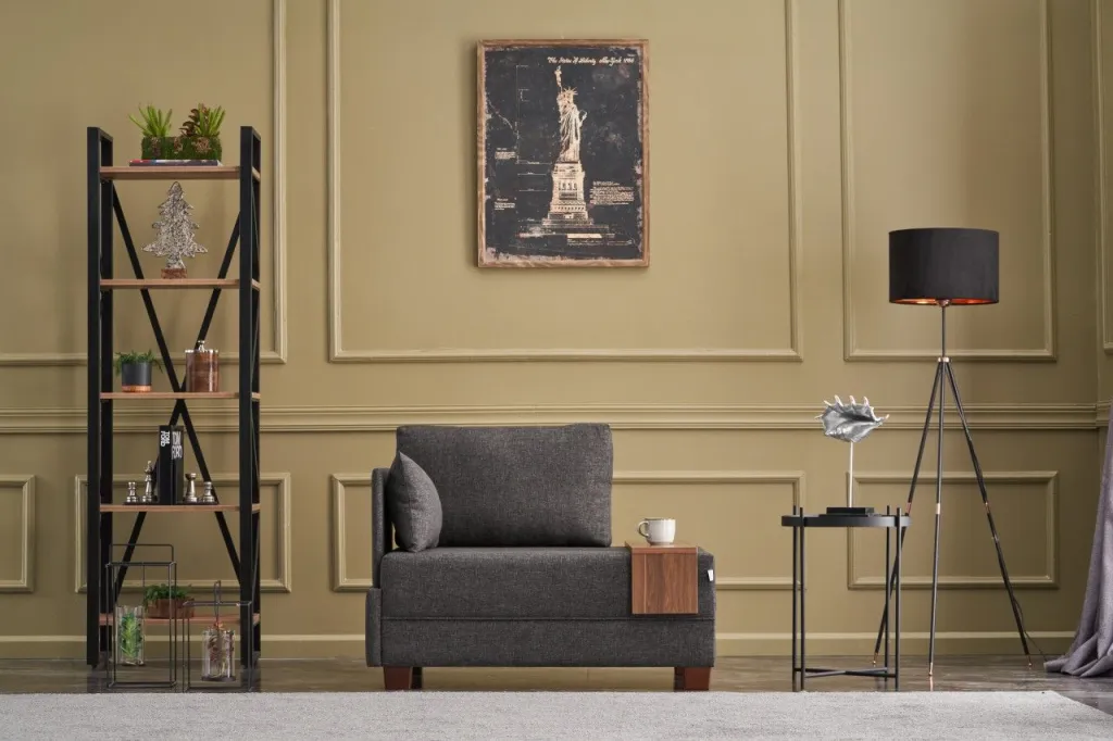 ATELIER DEL SOFA Ugaona sofa Fly, leva, antracit