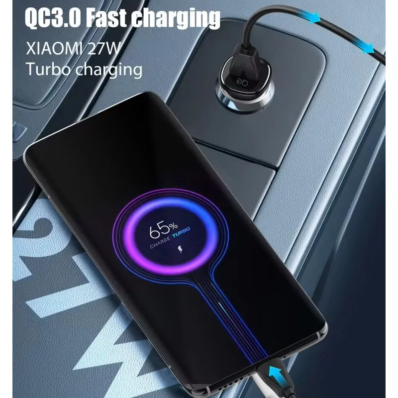Auto punjač LDNIO C105/ QC3.0/ 30W USB Type-C crni 1m