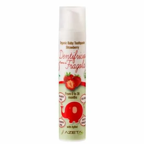 AZETABIO Organska pasta za zube 50 ml, 0-36 meseci (jagoda)