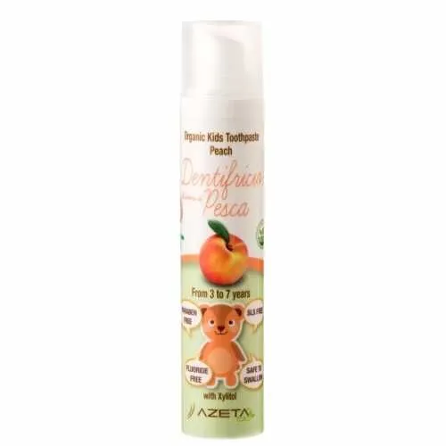 AZETABIO Organska pasta za zube 50 ml, 3-7 godina (breskva)