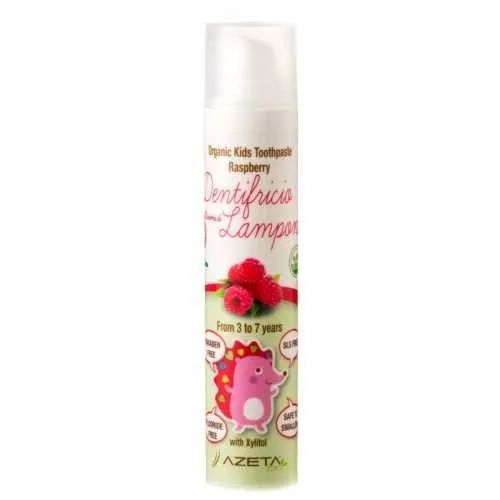 AZETABIO Organska pasta za zube 50 ml, 3-7 godina (malina)