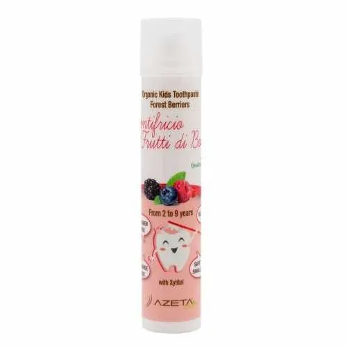 AzetaBio Organska pasta za zube, 50 ml, od 2 do 9 godina (šumsko voće)