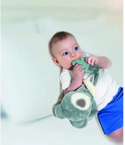 BABYJEM Plišana igračka Sweet Bear sa glodalicom - green