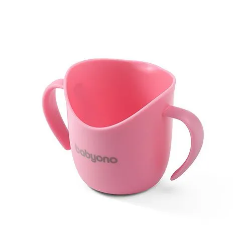 BABYONO Šolja ergonomska - roze