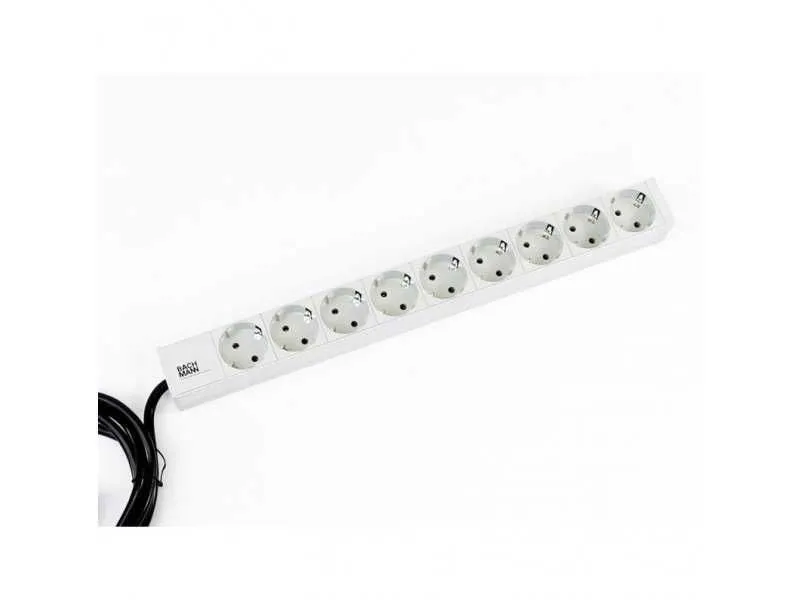 BACHMANN PDU Basic ALU 19''1U 9xšuko/ 16A/ kabl 2m