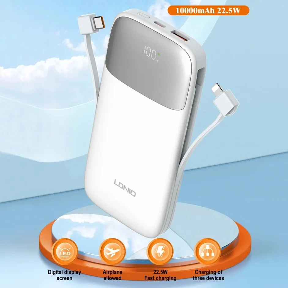 Back up baterija LDNIO PQ19 10000mAh/ bela