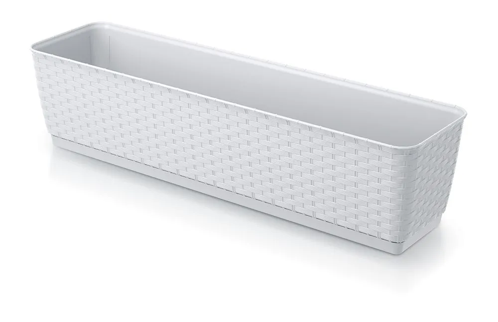 Balkonska Saksija Ratolla Case P 49X17X15Cm Bela Sa Podmetačem