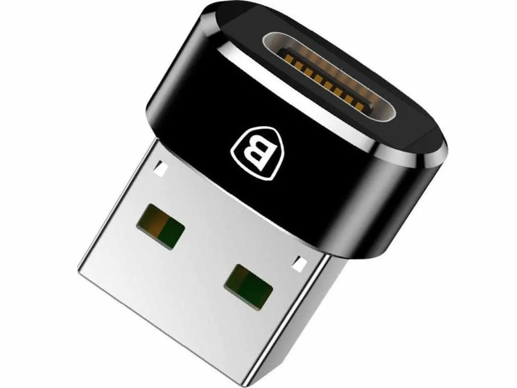BASEUS Adapter Mini USB ženski na Type-C muški konverter crna