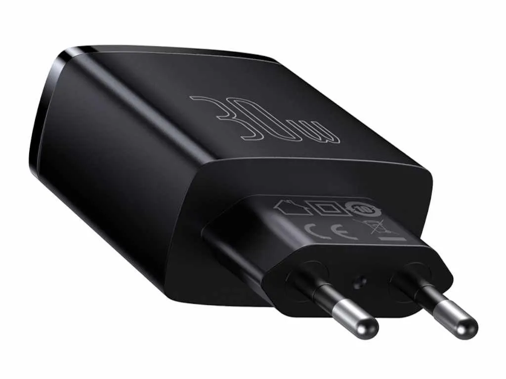 BASEUS Punjač Compact 30W 2*Usb A/1*Type C/ crna