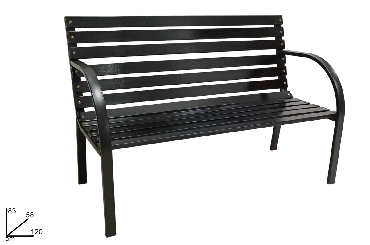 Baštenska klupa 120x58x83cm/ crna