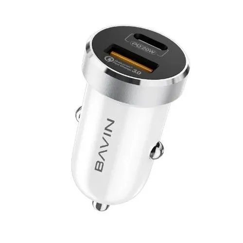 BAVIN Auto punjač - PC863/ 20w/ bela
