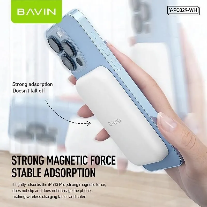 BAVIN Magsafe magnetic Power bank 5000mAh/ bela