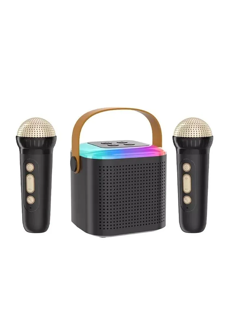 BAVIN mini karaoke zvučnik sa 2 mikrofona/ crna