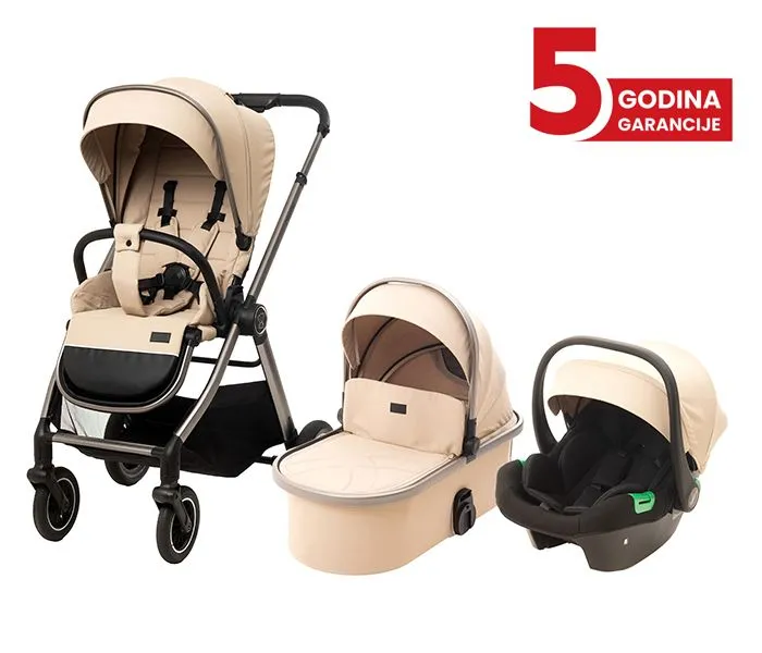 BBO KOLICA ZA BEBE 3u1 CHARM (QB622A) – BEIGE
