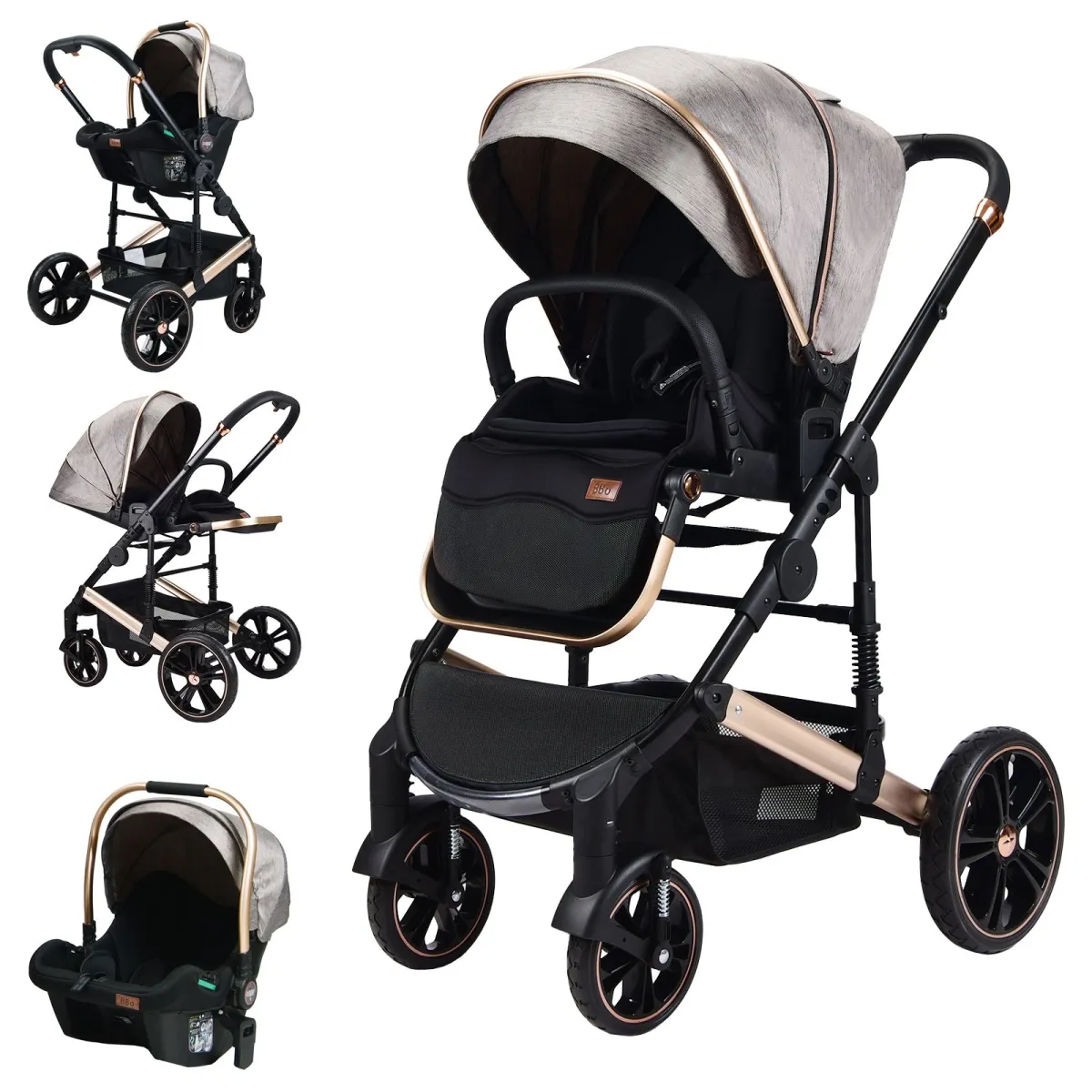 BBO Kolica za bebe Megamove 2u1/ mocha
