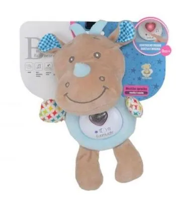 BBO Plišana muzička igračka za bebe Jednorog