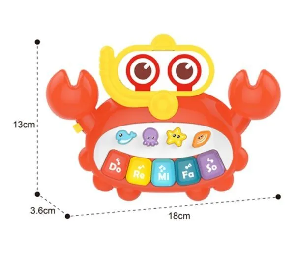 BBO Toys Igračka muzički instrument - Crab 18m+ (HE0535)