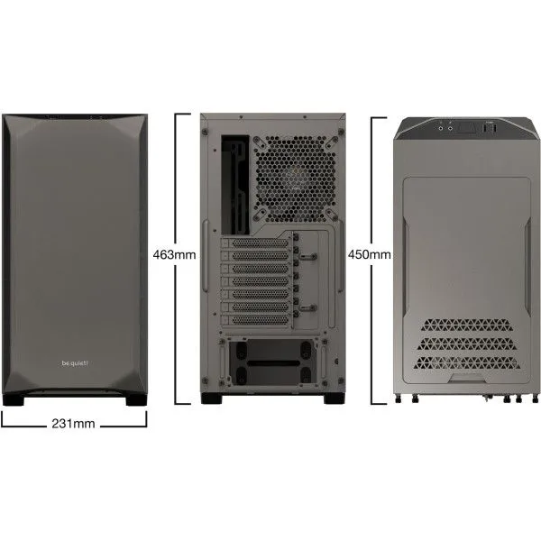BE QUIET! Kućište Midi PURE BASE 500 mettalic grey Window