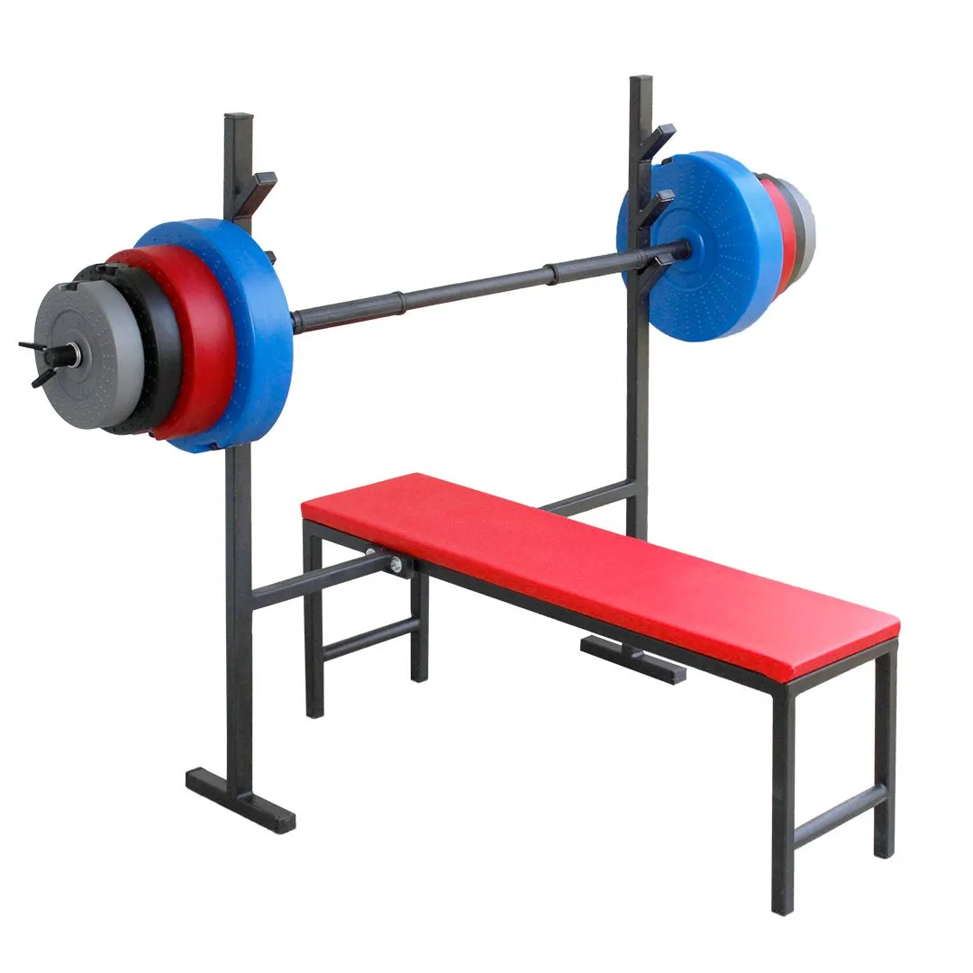 Benc klupa i tegovi - Benc klupa «LEON» i tegovi 67kg + šipka - proizvodac Iron Sport