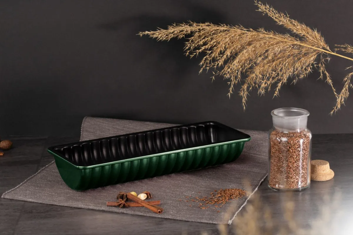 BERLINGER HAUS Modla za hleb rebrasta 31,5x12x5.5cm emerald collection