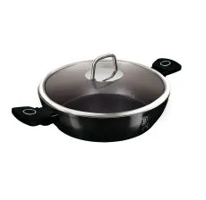 BERLINGER HAUS Plitka šerpa sa poklopcem 28cm Black Vantage collection BH-8222S