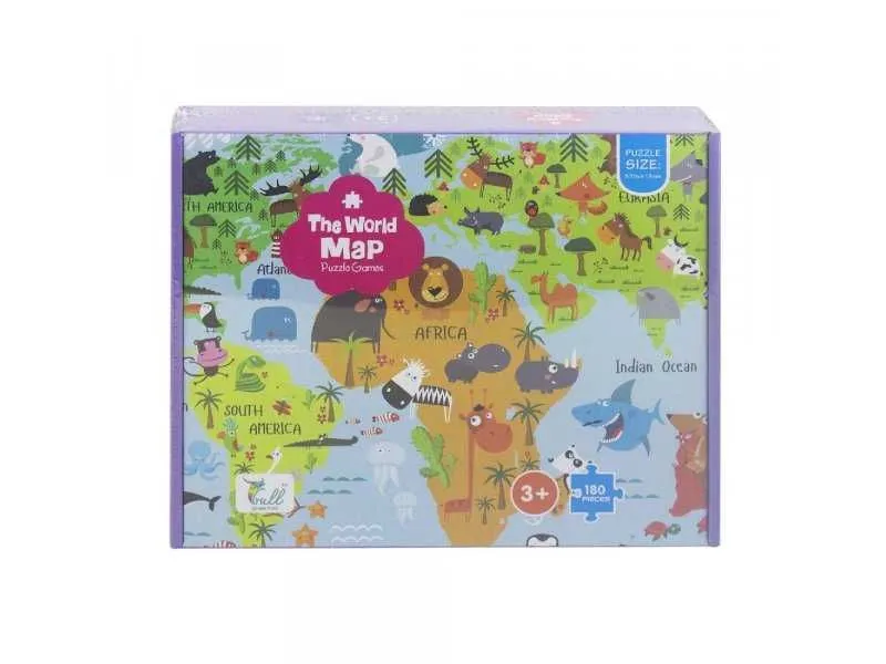 BEST LUCK Puzzle mapa sveta 180