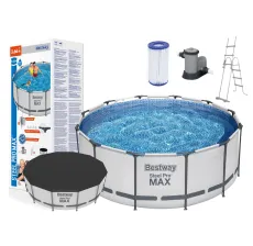 BESTWAY Bazen sa metalnim okvirom, merdevinama i filter pumpom 366x122cm Steel Pro max