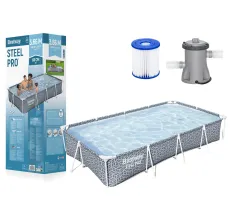 BESTWAY Bazen sa metalnom konstrukcijom i filter pumpom 366x201x66cm Steel pro