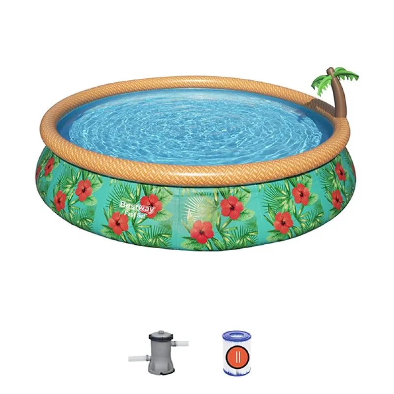 BESTWAY Bazen za dvorište sa filter pumpom 457x84cm Fast Set
