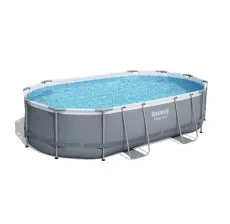 BESTWAY Bazen za metalnim okvirom, merdevinama i filter pumpom 488x305x107cm Power Steel Oval
