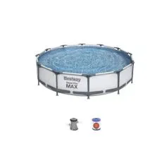 BESTWAY Okrugli bazen sa metalnim okvirom i filter pumpom 366x76cm Steel Pro MAX